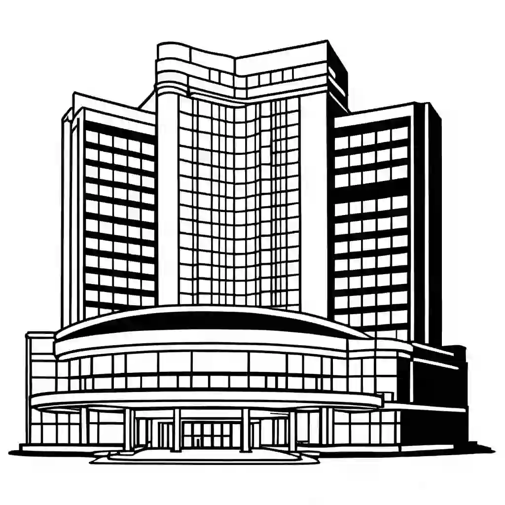 Hospitals coloring pages